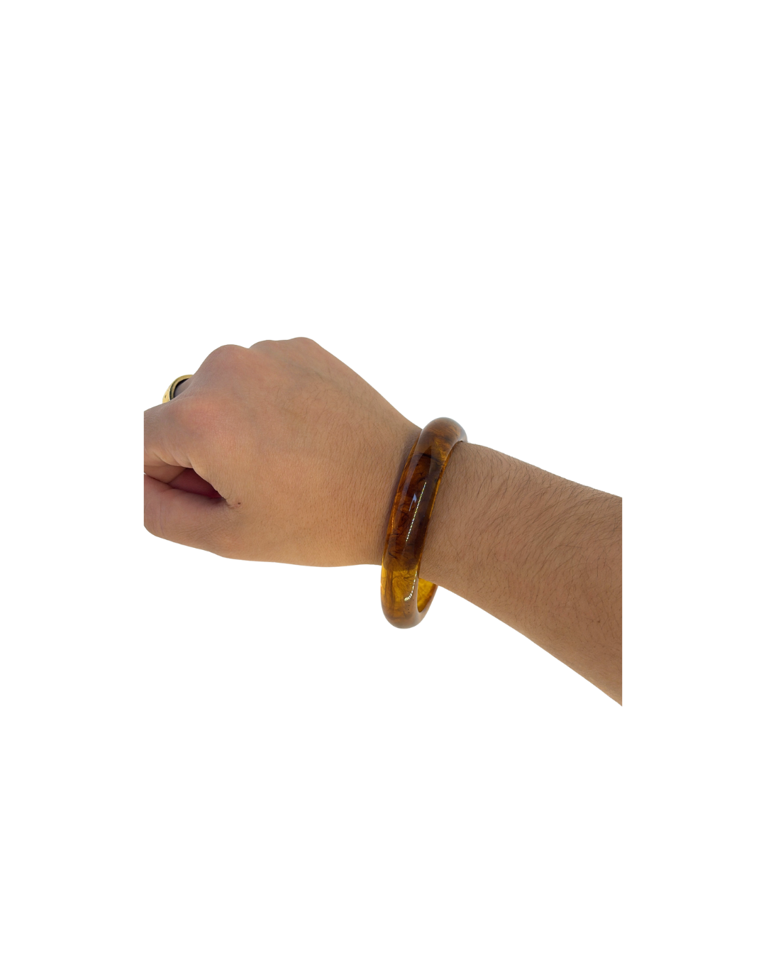 Bracelet Résine Ambre — Ligne Pure