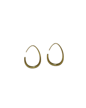 Boucles d’Oreilles – Fluid Hoop en Acier Inoxydable Doré