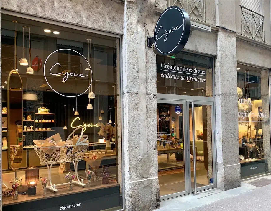 Devanture de magasin Cigoire à Lyon